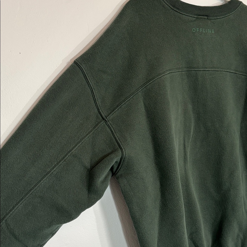 Aerie Offline Forest Green Crewneck Sweatshirt - Picture 5 of 9